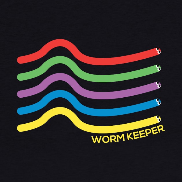 Rainbow Worm Keeper Farming Funny by Mellowdellow